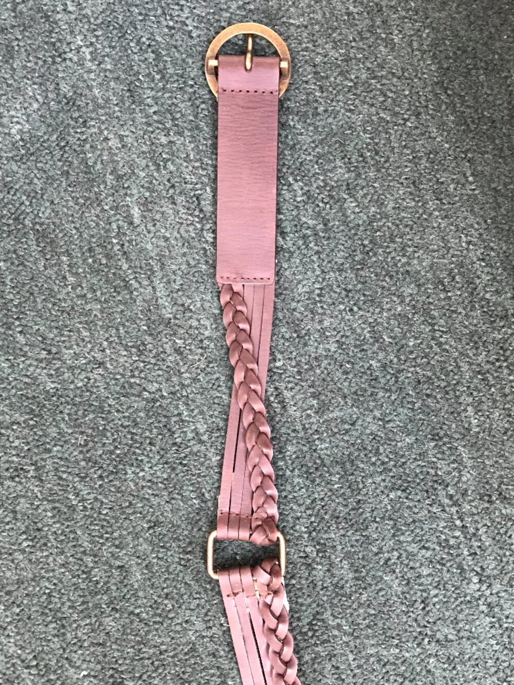 🤎Genuine Leather Braided Belt — Classic Style — Size M 🤎